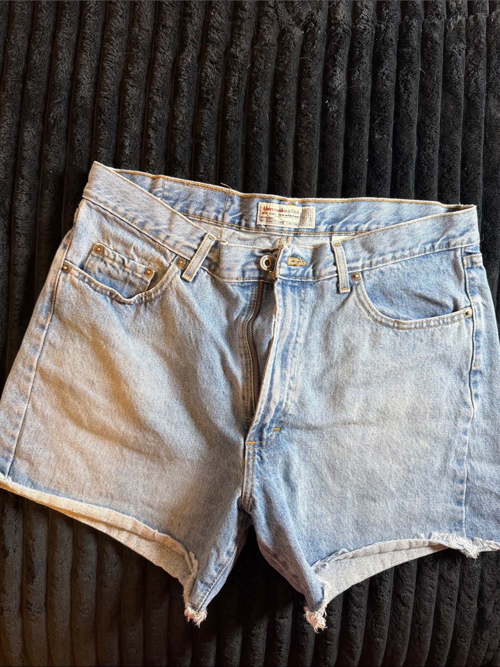 Abercrombie & Fitch Light Wash Denim Cutoff Shorts